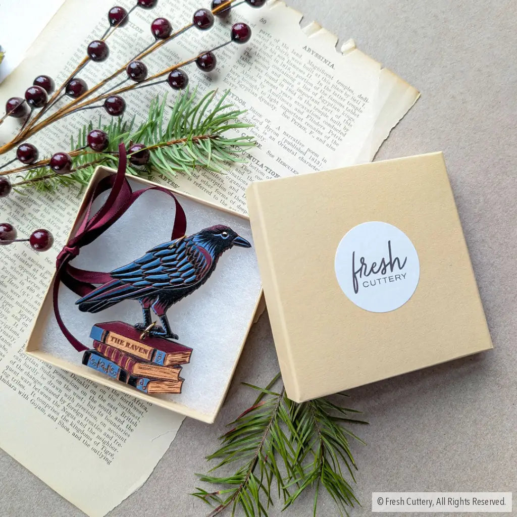 Gothic Raven Ornament Ornaments