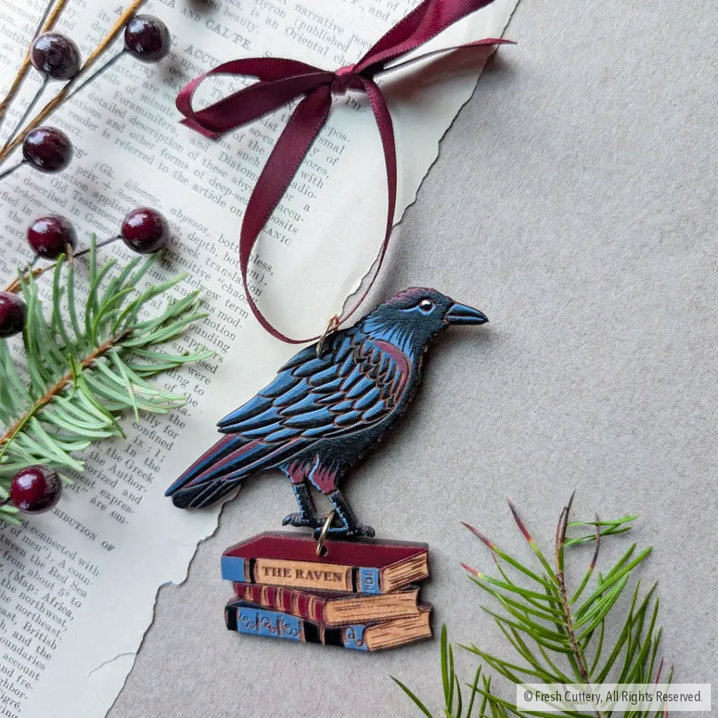 Gothic Raven Ornament Ornaments