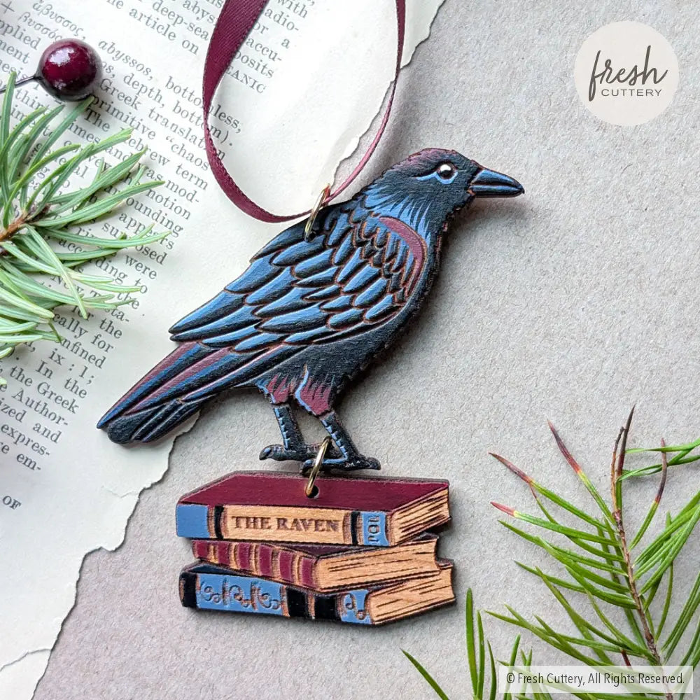 Gothic Raven Ornament Ornaments