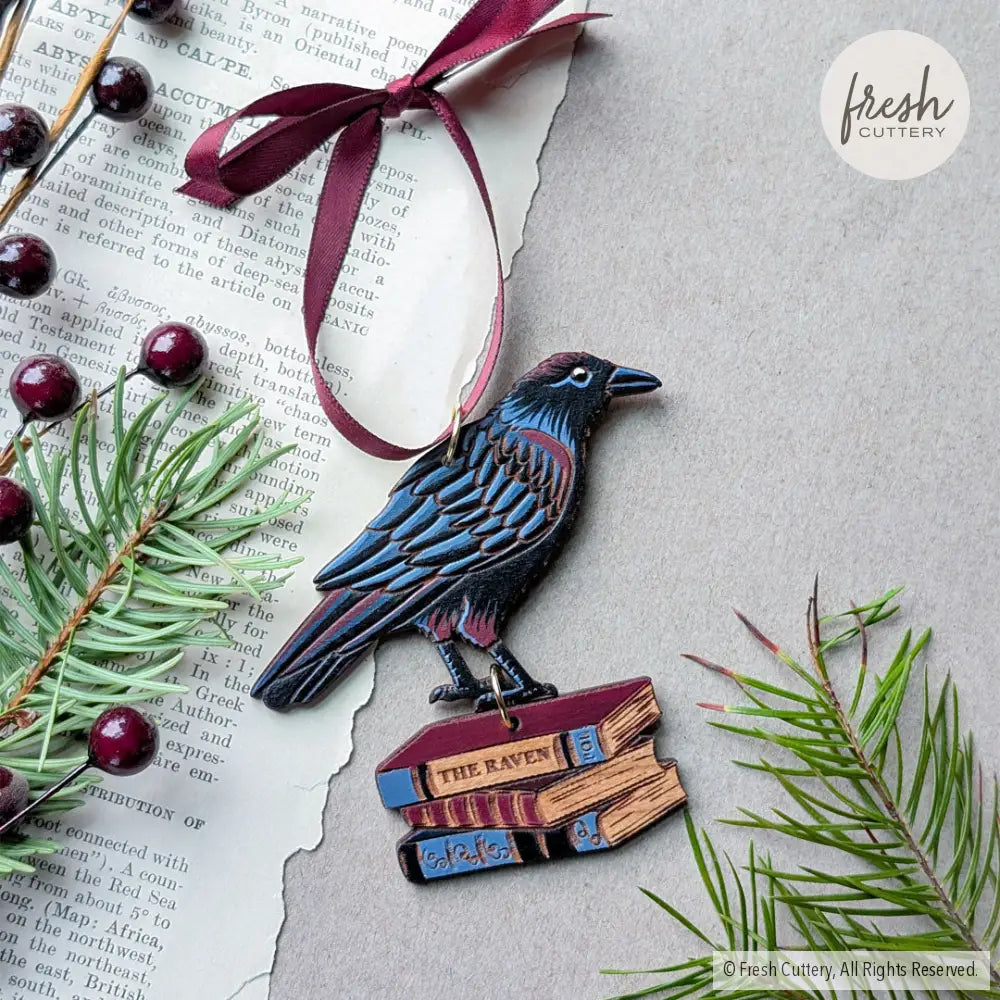 Gothic Raven Ornament Ornaments