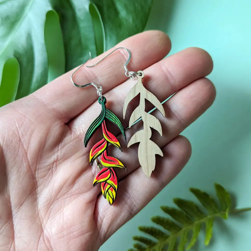 Heliconia Rostrata Earrings Dangle And Drop