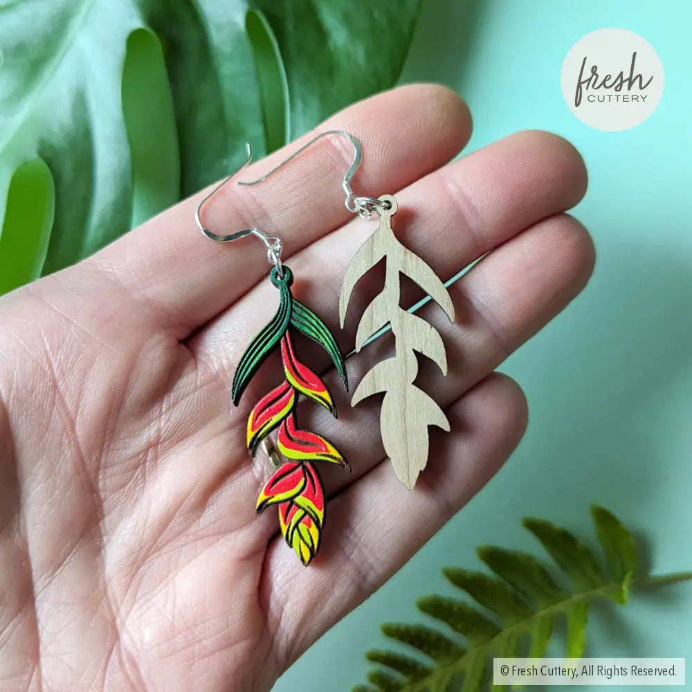 Heliconia Rostrata Earrings Dangle And Drop