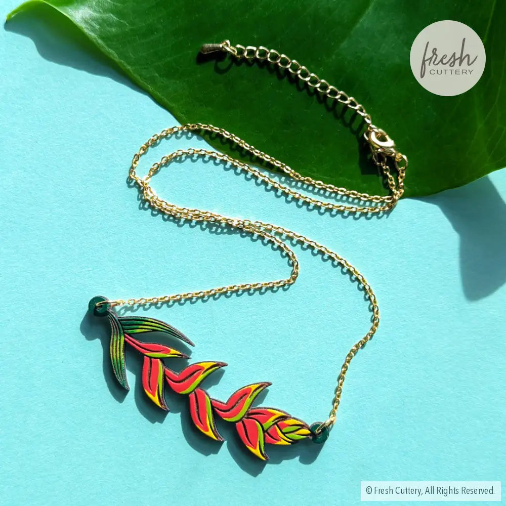 Heliconia Rostrata Necklace Necklaces