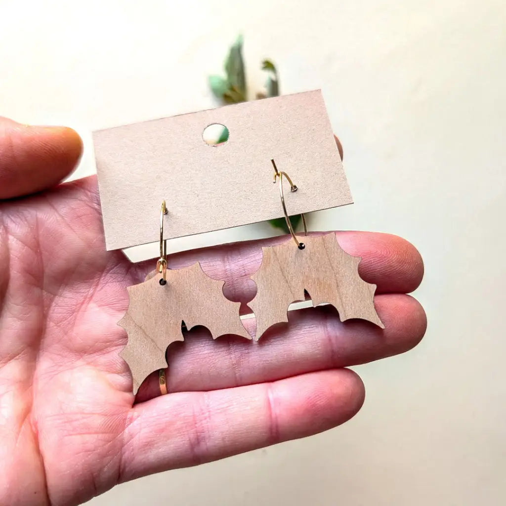 Holly Berry Earrings Dangle and Drop Earrings