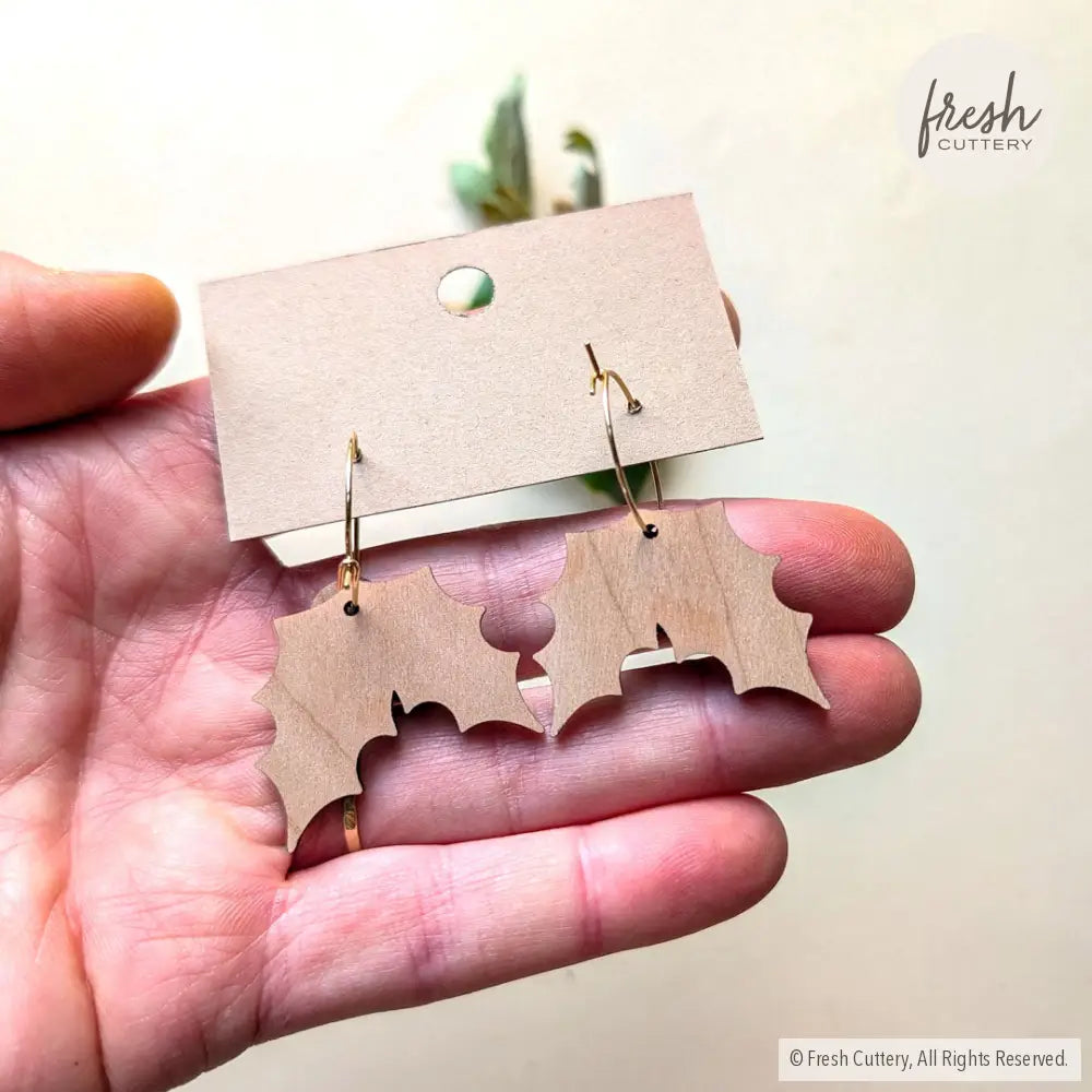 Holly Berry Earrings Dangle and Drop Earrings