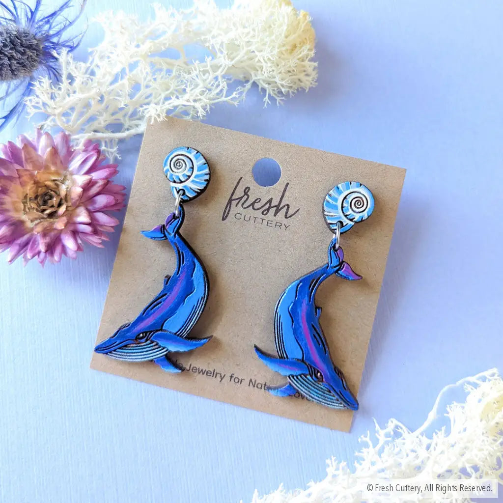 Humpback Whale Earrings Dangle and Drop Earrings