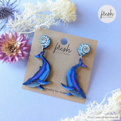 Humpback Whale Earrings Dangle And Drop