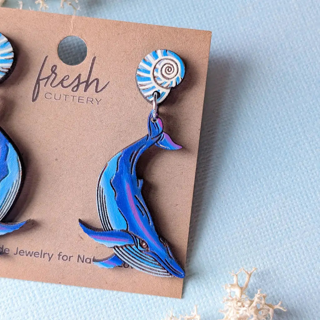 Humpback Whale Earrings Dangle and Drop Earrings
