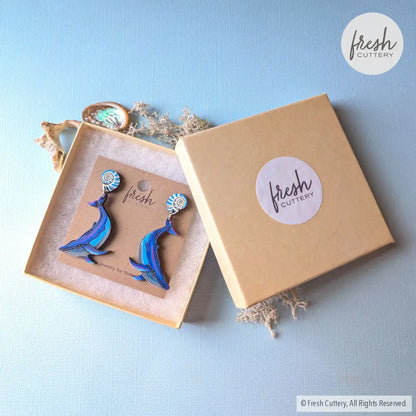 Humpback Whale Earrings Dangle and Drop Earrings