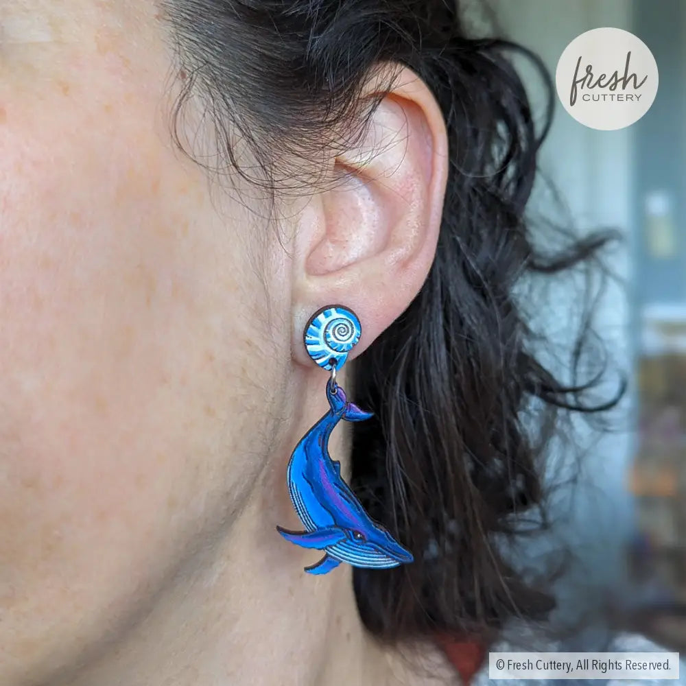 Humpback Whale Earrings Dangle And Drop