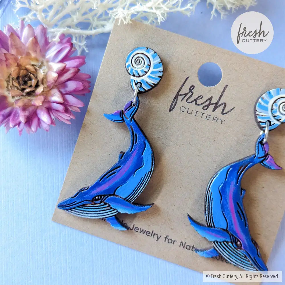 Humpback Whale Earrings Dangle And Drop