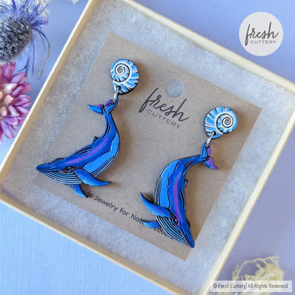 Humpback Whale Earrings Dangle And Drop