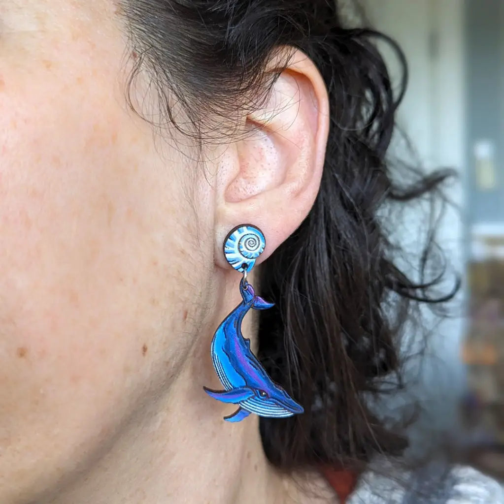 Humpback Whale Earrings Dangle and Drop Earrings