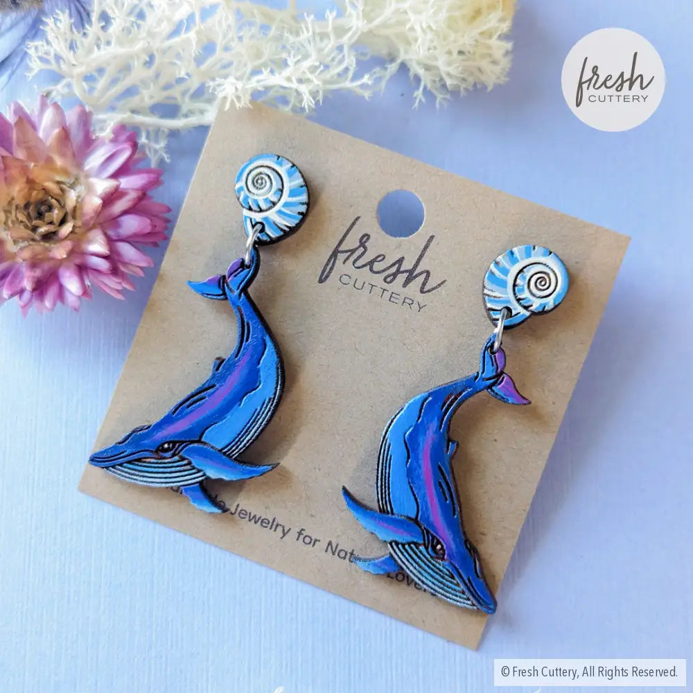 Humpback Whale Earrings Dangle And Drop