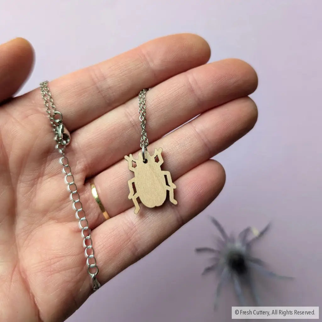 Iridescent Beetle Necklace Necklaces