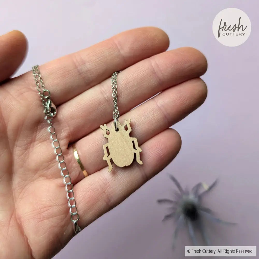 Iridescent Beetle Necklace Necklaces