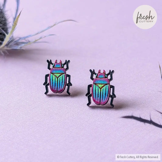 Iridescent Beetle Studs Studs