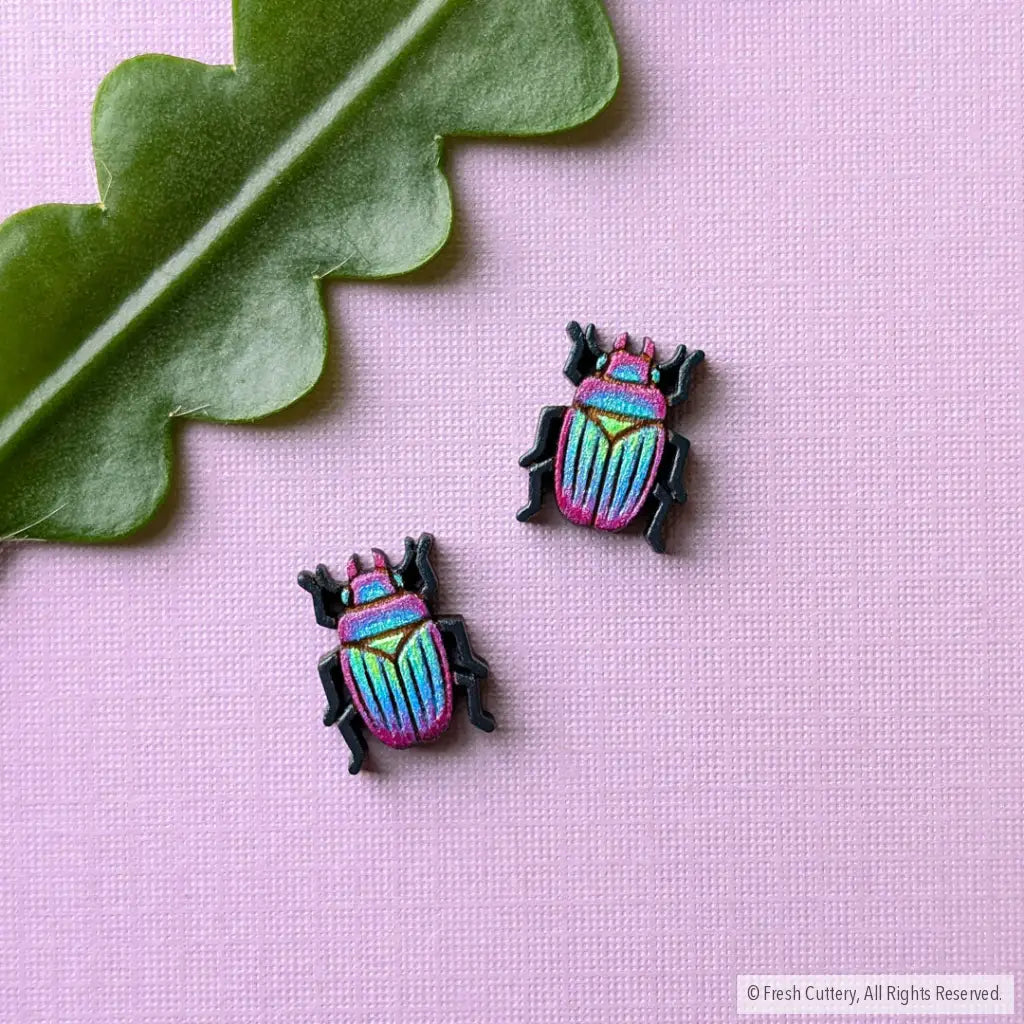 Iridescent Beetle Studs Studs