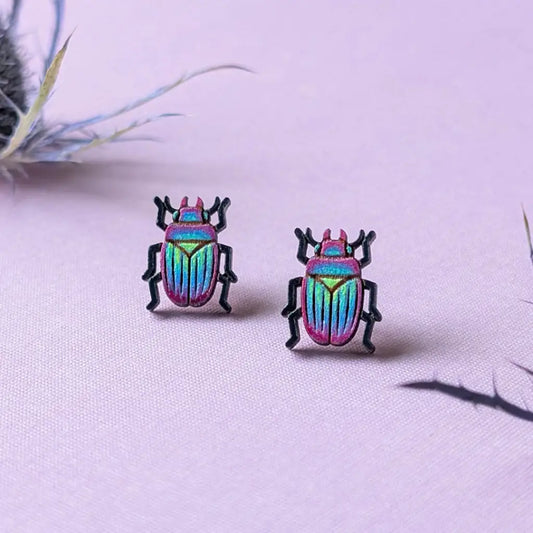 Iridescent Beetle Studs Studs