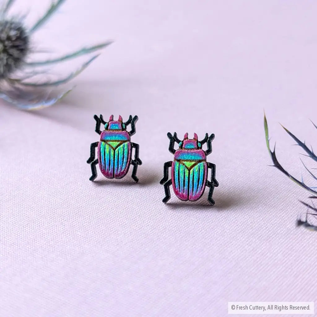 Iridescent Beetle Studs Studs