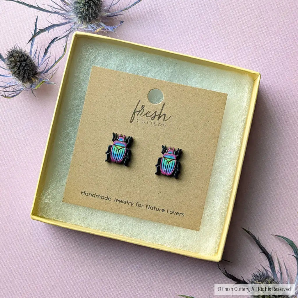 Iridescent Beetle Studs Studs
