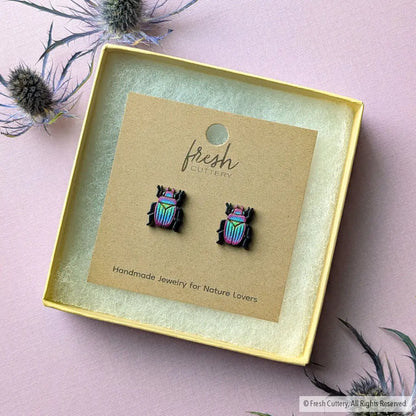 Iridescent Beetle Studs Studs