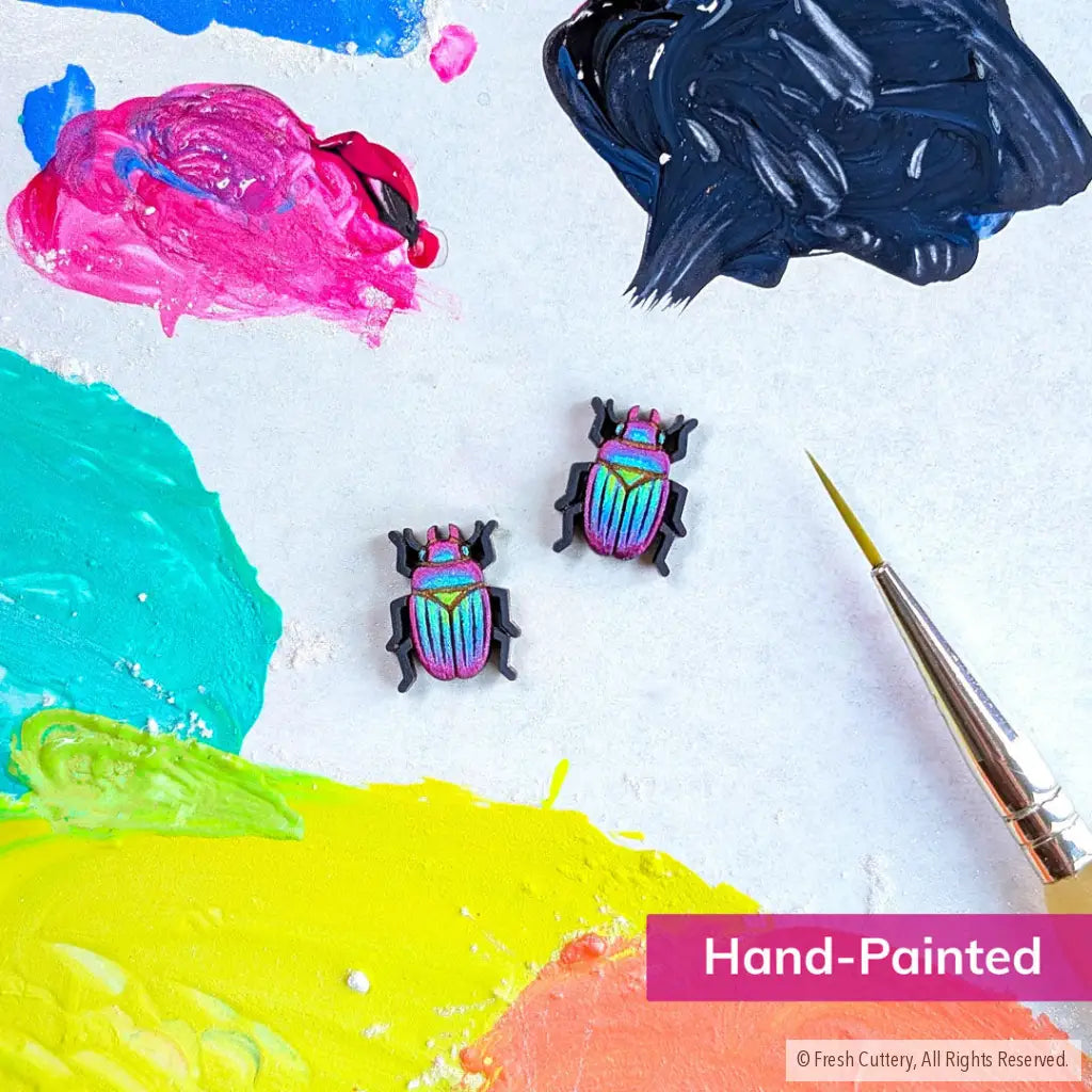 Iridescent Beetle Studs - Studs