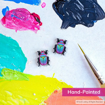 Iridescent Beetle Studs - Studs