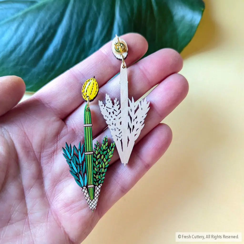 Jewish Lulav And Etrog Earrings Dangle Drop