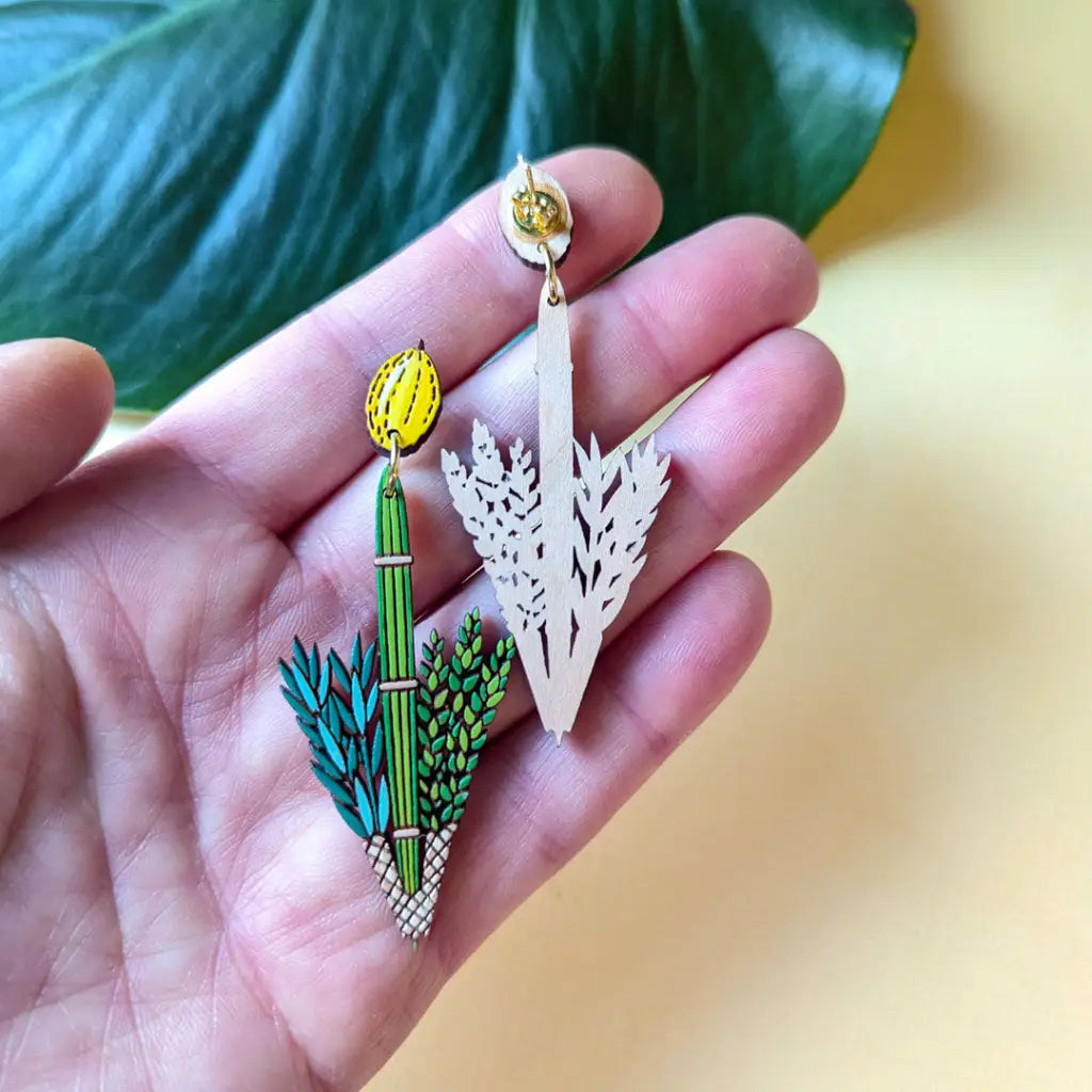 Jewish Lulav And Etrog Earrings Dangle Drop