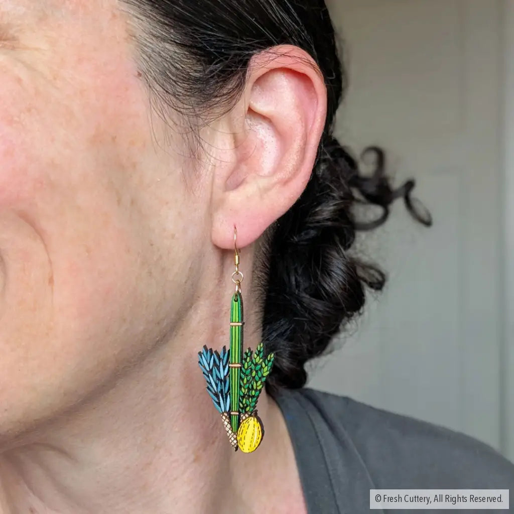 Jewish Lulav and Etrog Earrings Dangle and Drop Earrings