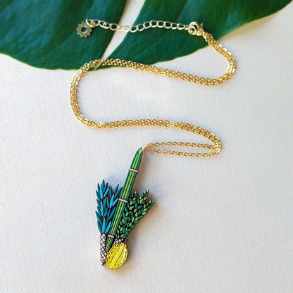 Jewish Lulav And Etrog Necklace Gold Chain Necklaces