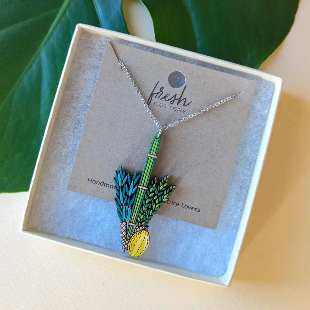 Jewish Lulav And Etrog Necklace Necklaces