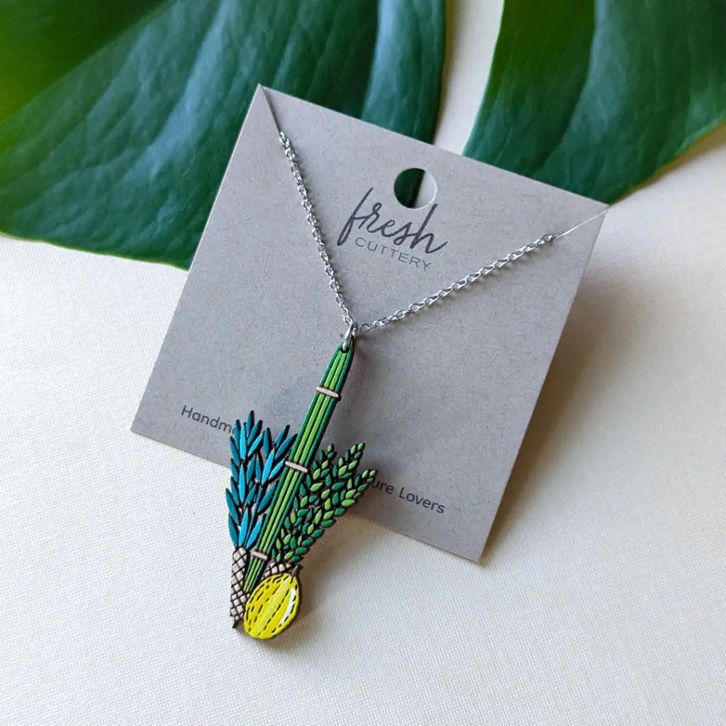 Jewish Lulav And Etrog Necklace Necklaces