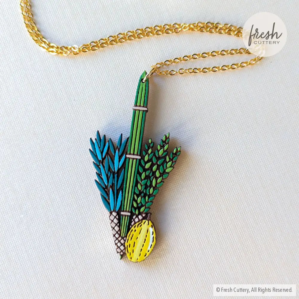 Jewish Lulav And Etrog Necklace Necklaces