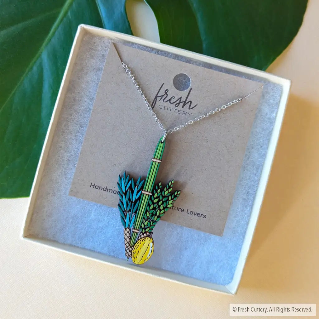 Jewish Lulav And Etrog Necklace Necklaces