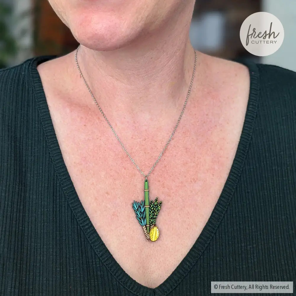 Jewish Lulav And Etrog Necklace Necklaces