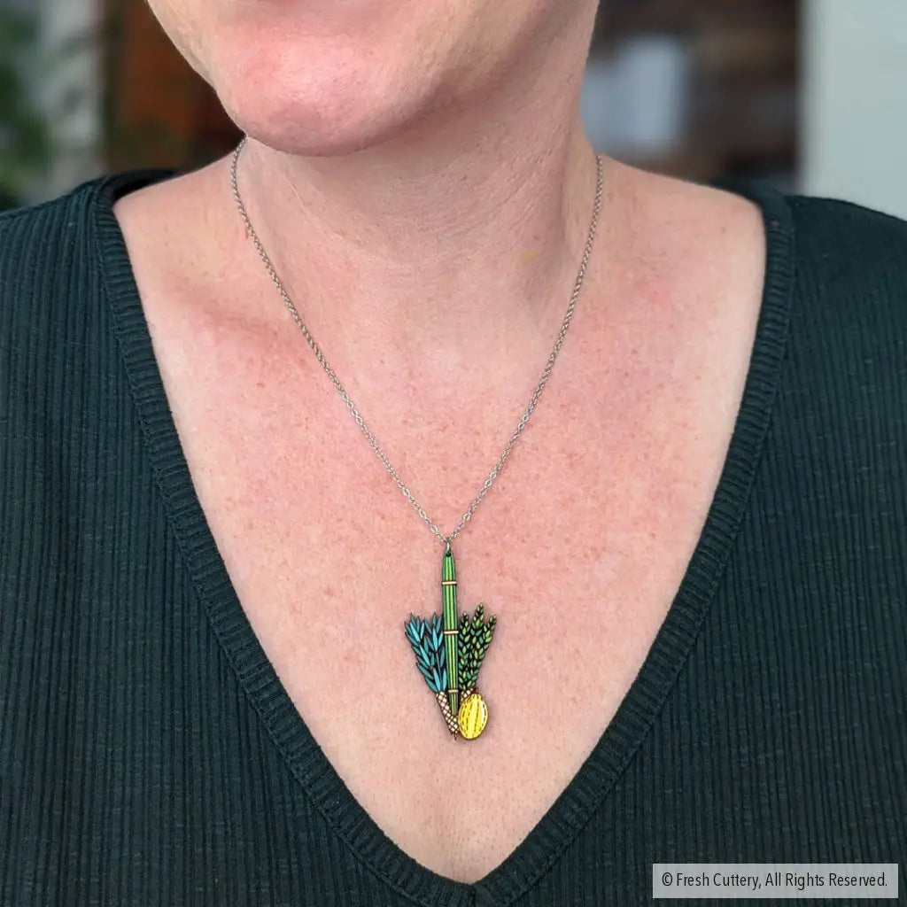 Jewish Lulav And Etrog Necklace Necklaces