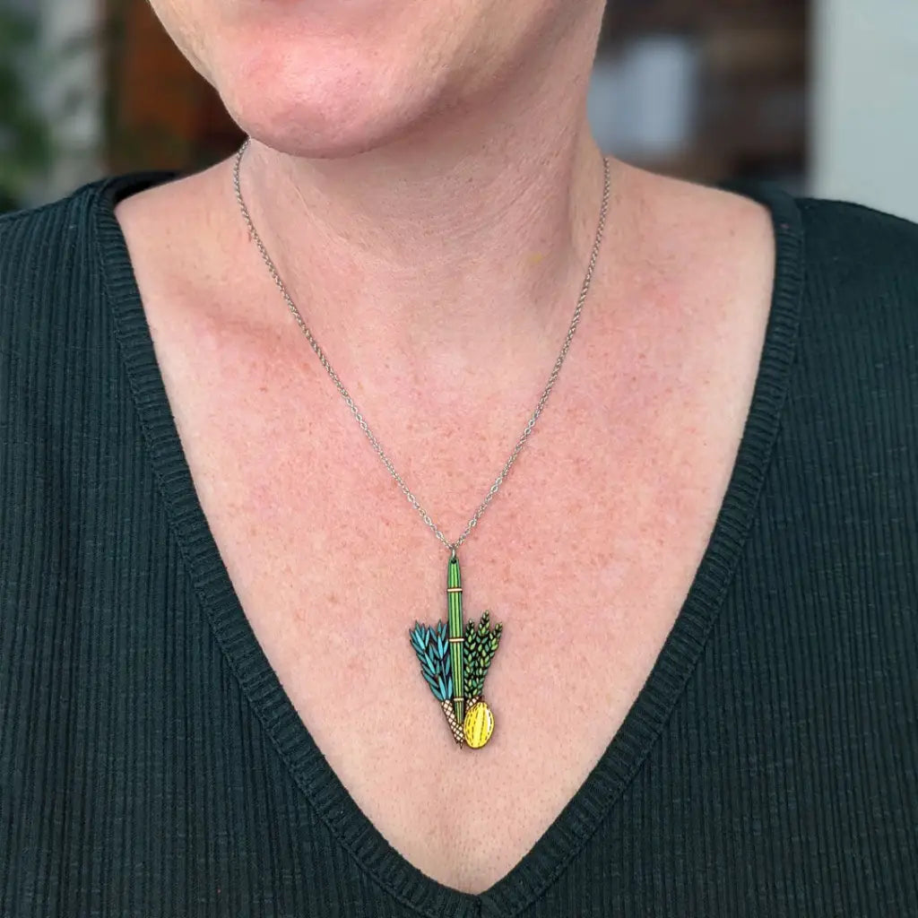 Jewish Lulav And Etrog Necklace Necklaces