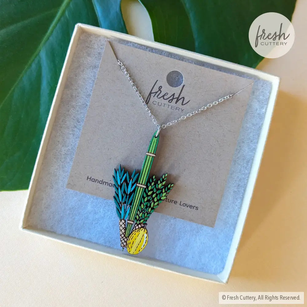 Jewish Lulav And Etrog Necklace Necklaces