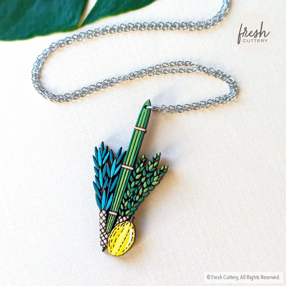 Jewish Lulav And Etrog Necklace Necklaces