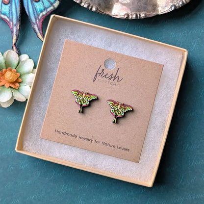 Luna Moth Studs Studs