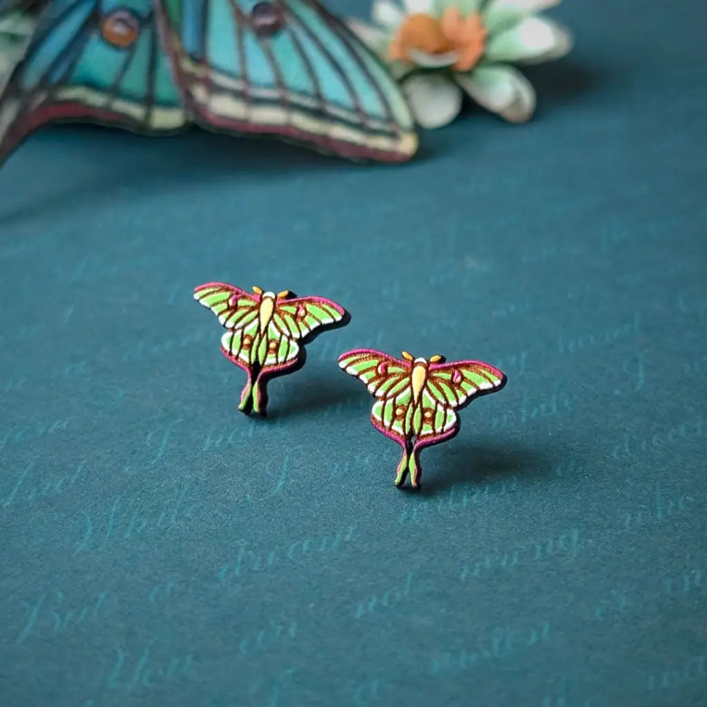 Luna Moth Studs Studs