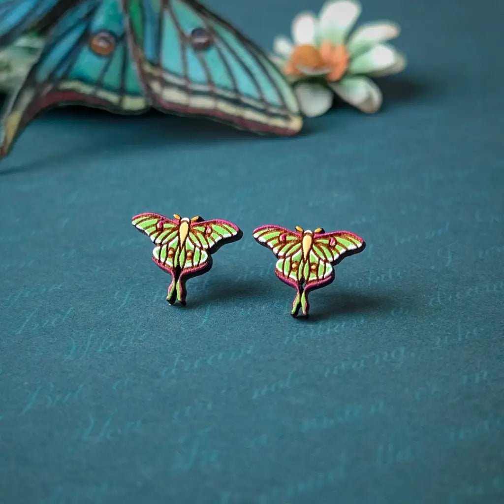 Luna Moth Studs Studs