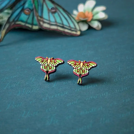 Luna Moth Studs Studs