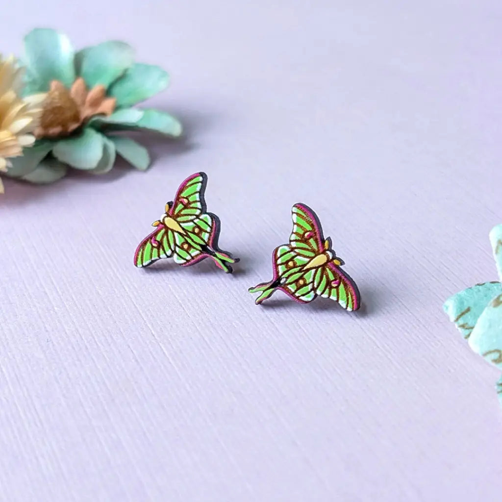 Luna Moth Studs Studs