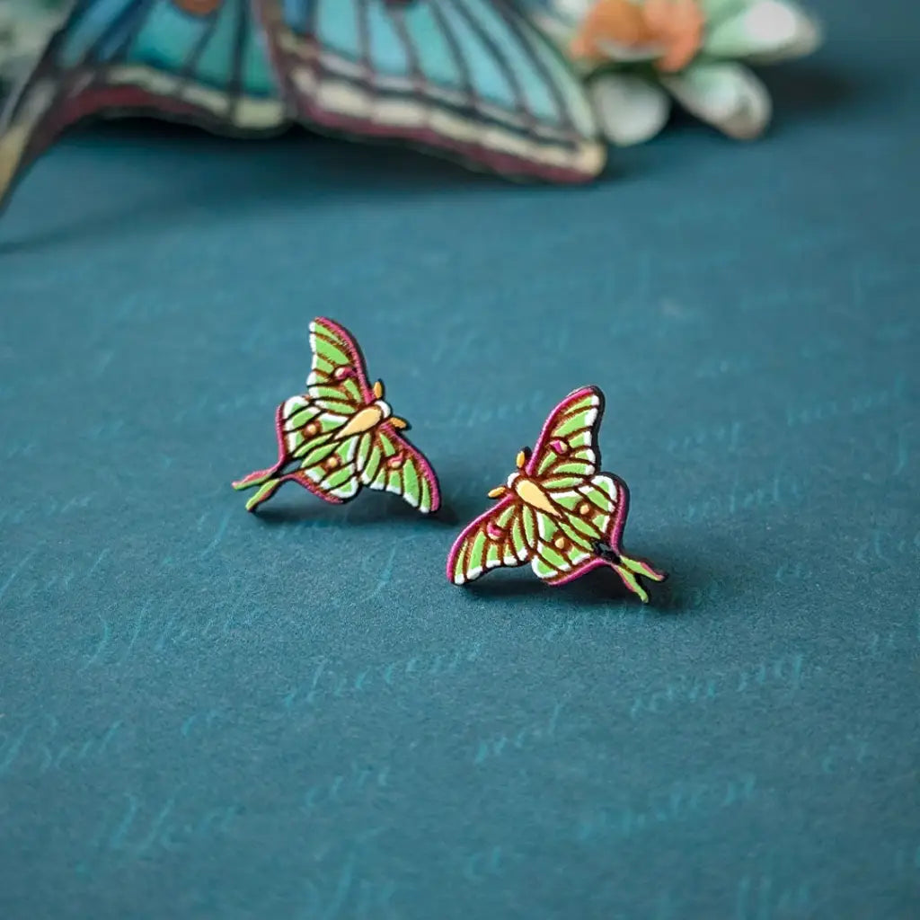 Luna Moth Studs Studs