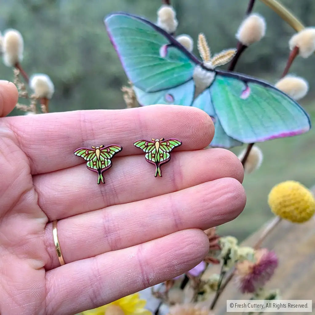 Luna Moth Studs Studs