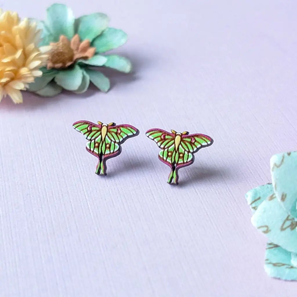 Luna Moth Studs Studs