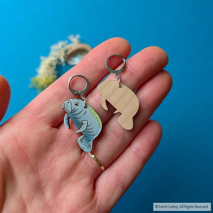 Manatee Earrings Dangle and Drop Earrings